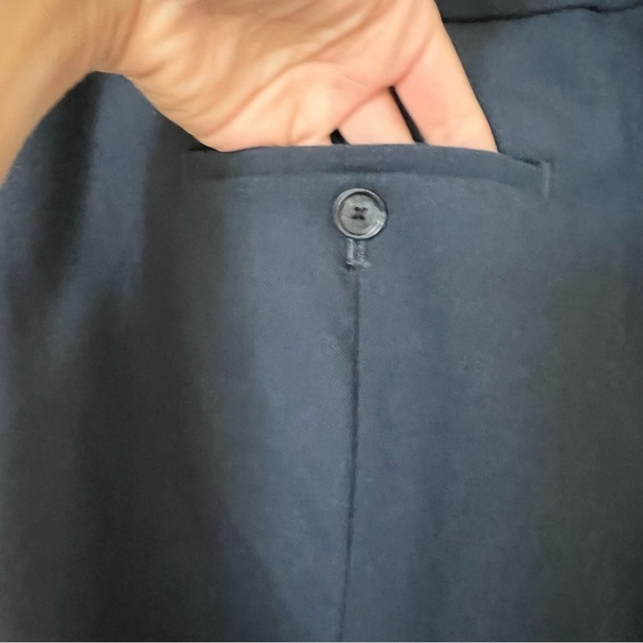 2/$30 Ann Taylor LOFT Navy Blue Julie Slacks Pants Wool Blend SZ 4 - Picture 9 of 16